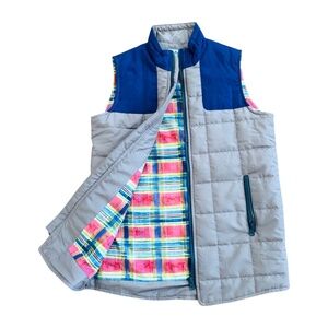 Boys Blue Quail Plaid Vest